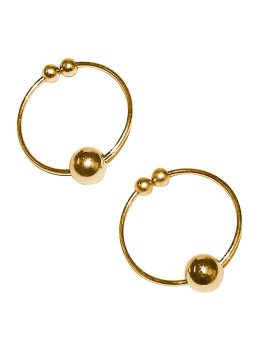 Kroužky na bradavky - falešný piercing, zlaté – Vzrušující intimní šperky, ozdoby a bižuterie