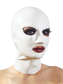 Latexová maska - bílá, unisex – Erotické masky na hlavu