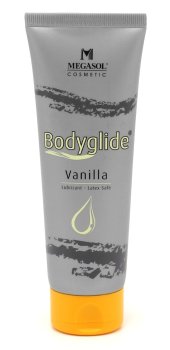 Lubrika�n� gely na vodn� b�zi: Bodyglide s p��chut� (vanilka)