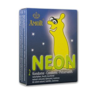 Svítící kondomy Amor NEON – Svítící kondomy