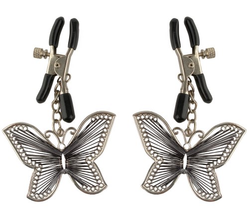 Skřipce na bradavky s motýlky Butterfly Nipple Clamps