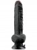 Realistický vibrátor s varlaty Deluxe No. 7 - černý (23 cm)