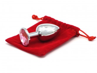 Anální šperk - světle růžový, malý (7,5 cm)