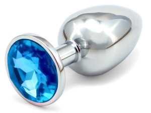 Anální šperk - světle modrý, malý (7,5 cm) – Anální kolíky