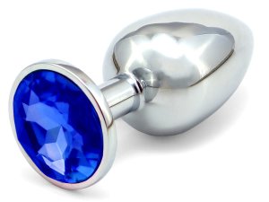 Anální kolík se šperkem, tmavě modrý – Anální kolíky se šperkem