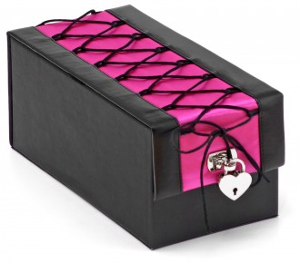 Kufřík na erotické pomůcky, černo-růžový
