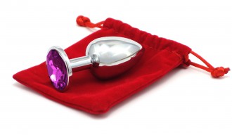 Anální šperk  - tmavě fialový, malý (7,5 cm)