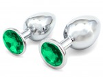 Anální šperk  - tmavě zelený, malý (7,5 cm)