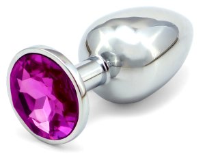 Anální kolík se šperkem, tmavě fialový – Anální kolíky se šperkem