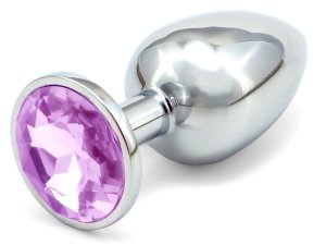 Anální kolík se šperkem, světle fialový – Anální kolíky se šperkem