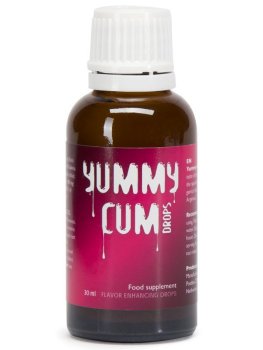 Kapky YUMMY CUM pro lepší chuť spermatu, 30 ml – Afrodiziaka pro muže