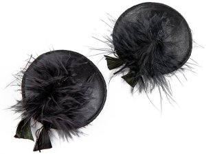 Ozdoby na bradavky Burlesque Feathers – Samolepky na prsa a bradavky