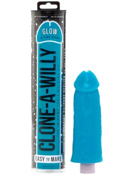 Odlitek penisu Clone-A-Willy Glow-in-the-Dark Blue - vibrátor – Odlitky penisu