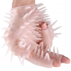 Masturbační/masážní rukavice se stimulačními výstupky, 1 ks