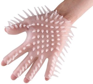 Masturbační/masážní rukavice se stimulačními výstupky, 1 ks – Masážní pomůcky a doplňky