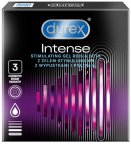 Vroubkované hřejivé Kondomy Durex Intense, 3 ks