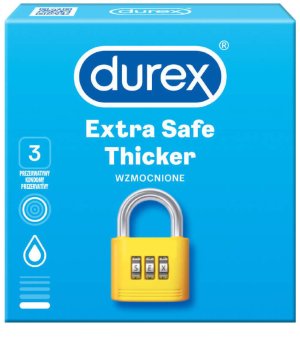 Zesílené kondomy Durex Extra Safe Thicker, 3 ks – Zesílené, anální kondomy
