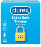 Zesílené kondomy Durex Extra Safe Thicker, 3 ks