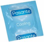 Chladivý a vroubkovaný kondom Pasante Cooling, 1 ks
