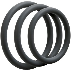 Sada tenkých erekčních kroužků OptiMALE Thin – Nevibrační erekční kroužky