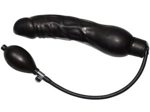 Nafukovací latexové dildo Black Latex Balloon – Nafukovací dilda