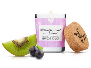 Afrodiziakální masážní svíčka MAGNETIFICO - Enjoy it! Blackcurrant and kiwi – Masážní svíčky