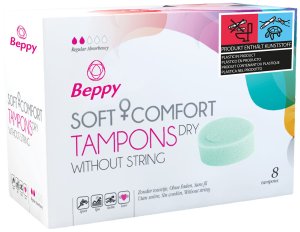 Menstruační houbičky Beppy DRY – klasické, 8 ks – Menstruační tampony (houbičky)