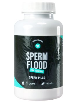 Tablety na lepší tvorbu spermií Devils Candy Sperm Flood – Přípravky na větší objem ejakulátu a zdravé spermie