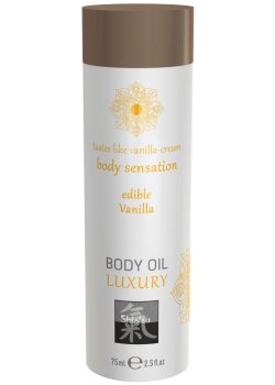 Jedlý masážní olej Shiatsu Body Oil Luxury Vanilla – Masážní oleje