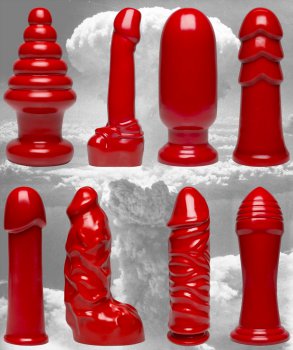 Rudé erotické pomůcky bombardují Sexshopp!