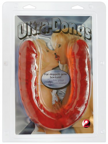 Oboustranné dildo Ultra-Dong, červené