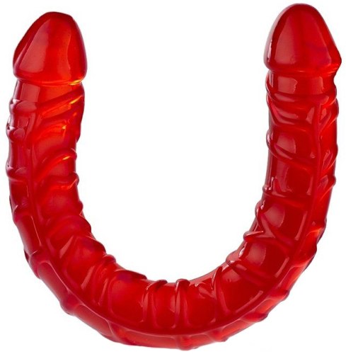 Oboustranné dildo Ultra-Dong, červené