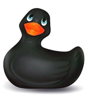 Vibrující kachnička I Rub My Duckie, černá – Vibrátory s neobvyklým designem