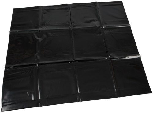 Lakovaný vinylový povlak na polštář, černý