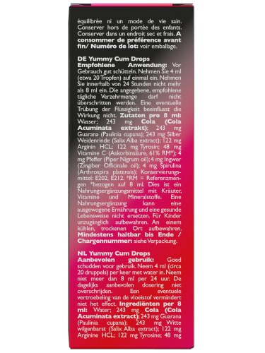 Kapky YUMMY CUM pro lepší chuť spermatu, 30 ml