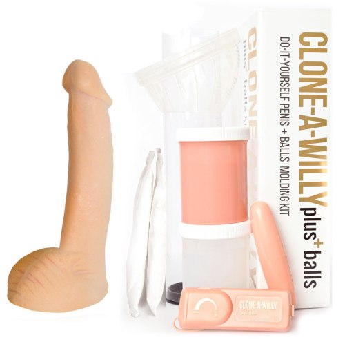 Odlitek penisu včetně varlat Clone-A-Willy plus+balls - vibrátor