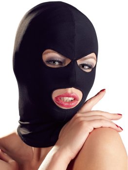 Maska s otvory pro oči a ústa, černá – Masky, kukly a šátky