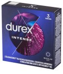 Vroubkované hřejivé kondomy Durex Intense, 3 ks