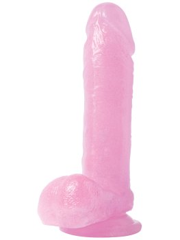 Růžovoučké realistické dildo Fun Jelly – Realistická dilda