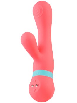 Luxusní nabíjecí vibrátor na bod G a klitoris Saffron Pink – Vibrátory s králíčkem