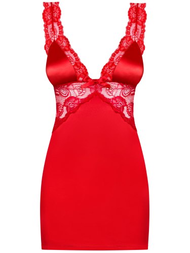 Saténová košilka s krajkou Secred + kalhotky (tanga)