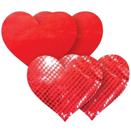 Samolepicí ozdoby na bradavky Nippies Red Heart