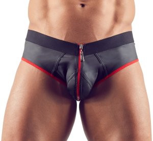 Jocksy v neoprenovém designu s nápadným zipem – Pánské spodní prádlo - boxerky, jocksy, slipy a tanga