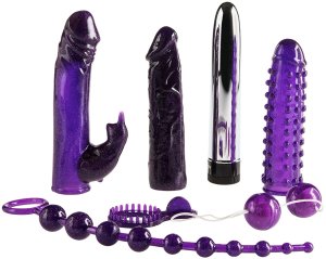 Nádherná sada erotických pomůcek Imperial Rabbit Kit Dark Purple – Sady erotických pomůcek