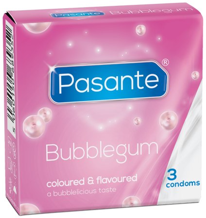 Kondomy Pasante Bubblegum - sladká žvýkačka