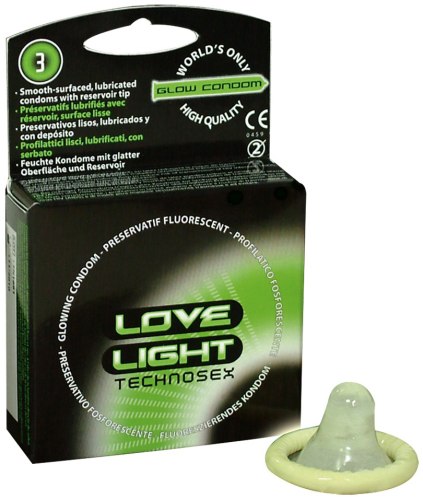 Svítící kondomy Love Light Technosex