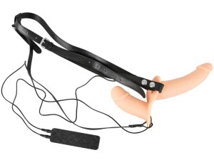Dvojitý vibrační strap-on Duo – Vibrační připínáky pro partnerské hrátky