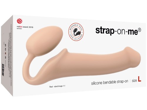 Tvarovatelný samodržící připínací penis Strap-On-Me (velikost L)