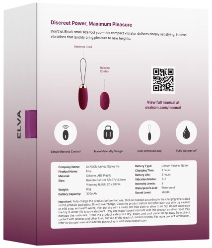 Nabíjecí bezdrátové vibrační vajíčko Svakom Elva