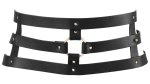 Řemínkový opasek s pouty a vodítkem MAZE Wide Belt and Restrainst, černý
